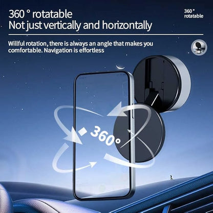 360° Mini Rotatable Magnetic Phone Holder with Vacuum Suction Cup for all smartphones